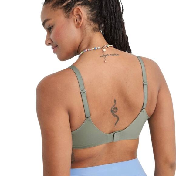 SMOOTHEZ by Aerie Full Coverage Lightly Lined Bra NWT Flexible Wire Green Sz 32A - Picture 8 of 12